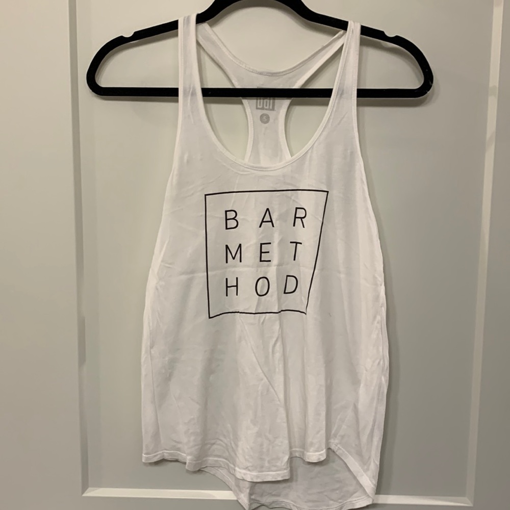 Bar Method white tank top